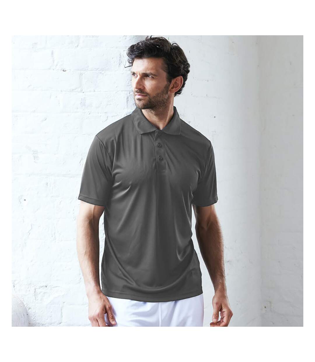 Just cool polo homme gris foncé AWDis-2