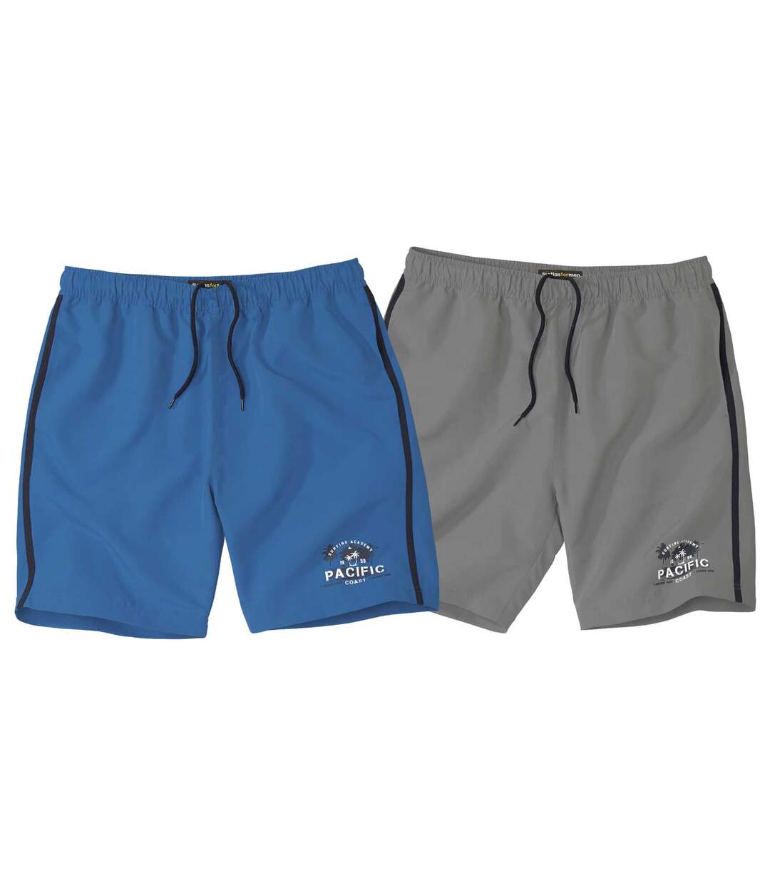 Pack of 2 Men's Shorts - Blue Grey Atlas For Men
