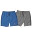 Pack of 2 Men's Shorts - Blue Grey