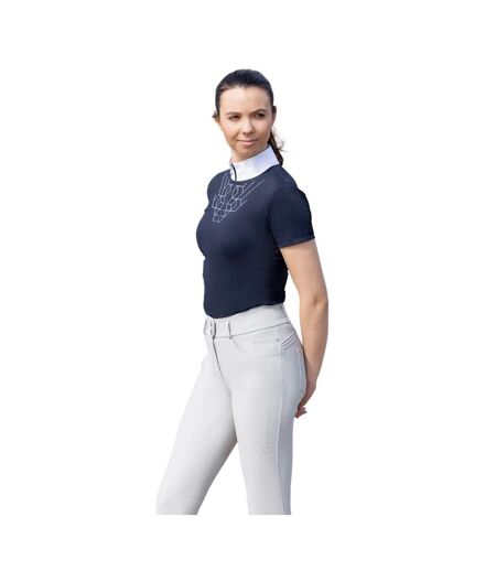 Womens/ladies Ledmore Diamante Breeches Pearl Grey Coldstream