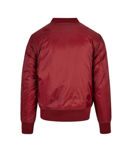 Blouson D'aviateur Homme Bordeaux Build Your Brand