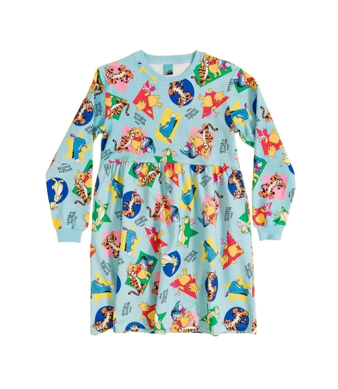 Robe Pull Motif/style Imprimé Intégral Friends Femme Bleu Winnie The Pooh-2