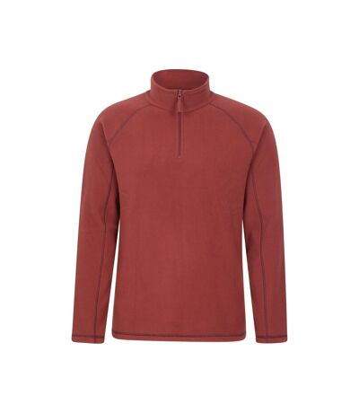 Mens ashbourne ii half zip fleece top burgundy Mountain Warehouse