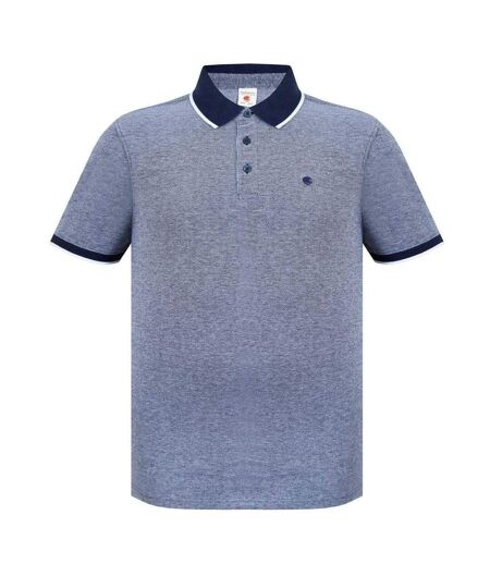 Mens Cotton Pique Polo Shirt Navy White SoulCal