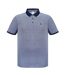 Mens Cotton Pique Polo Shirt Navy White SoulCal-1