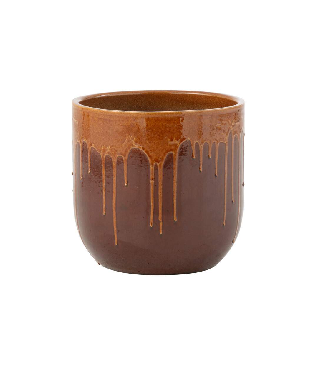 Cache-Pot en Terre Cuite Lee Terra 28cm Marron & Orange-1