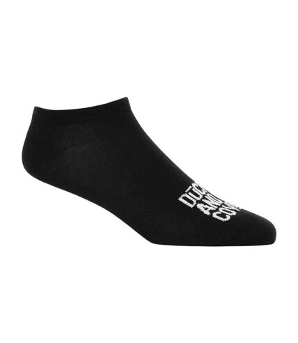 Pack of 5  Mens fubel trainer socks  black Duck and Cover