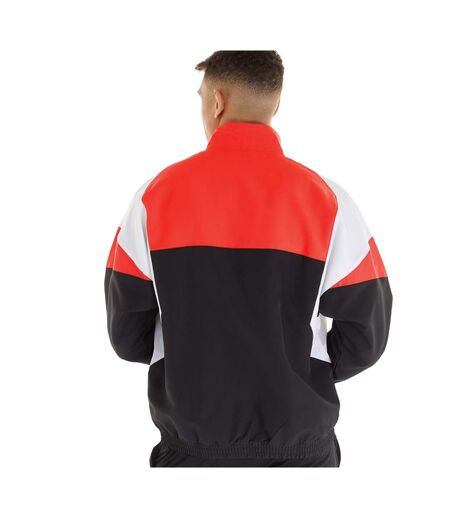 Haut de survêtement colourblock homme noir / blanc / rouge Adidas
