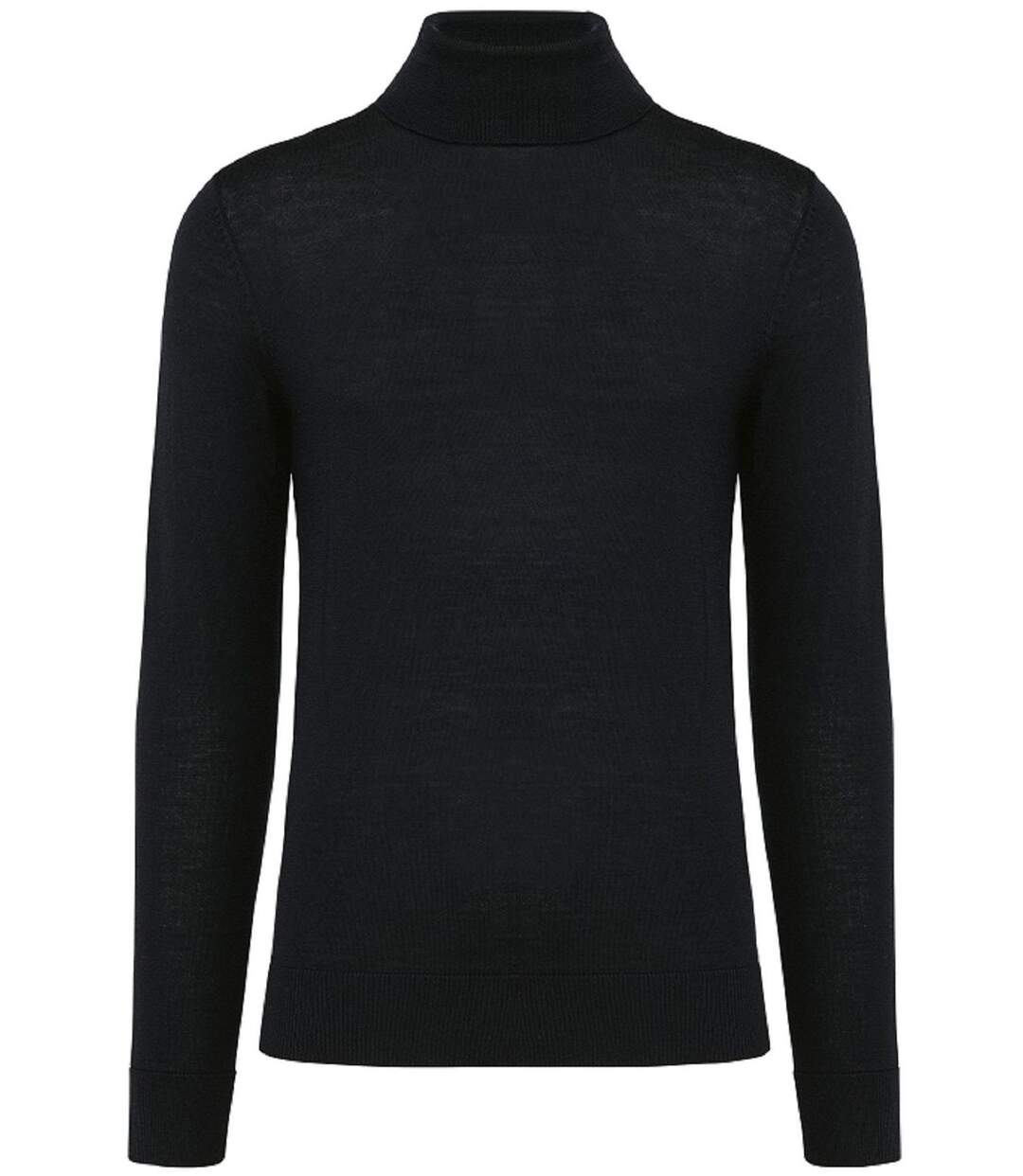 Pull Mérinos col roulé - Homme - PK912 - noir