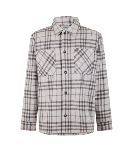 Mens Plaid Long-sleeved Overshirt Brown Check Jack Wills