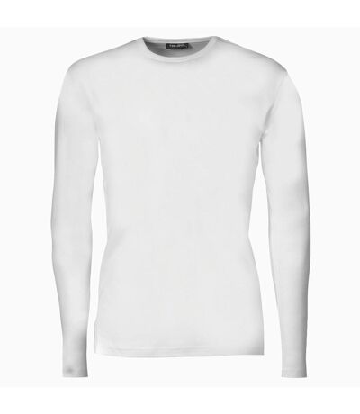 Tee Jays Mens Interlock Long Sleeve T-Shirt (White)