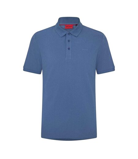 Mens Donos Cotton Polo Shirt Medium Blue Hugo