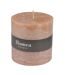 Bougie Pilier Ronde Déco Rustique 10cm Taupe-2
