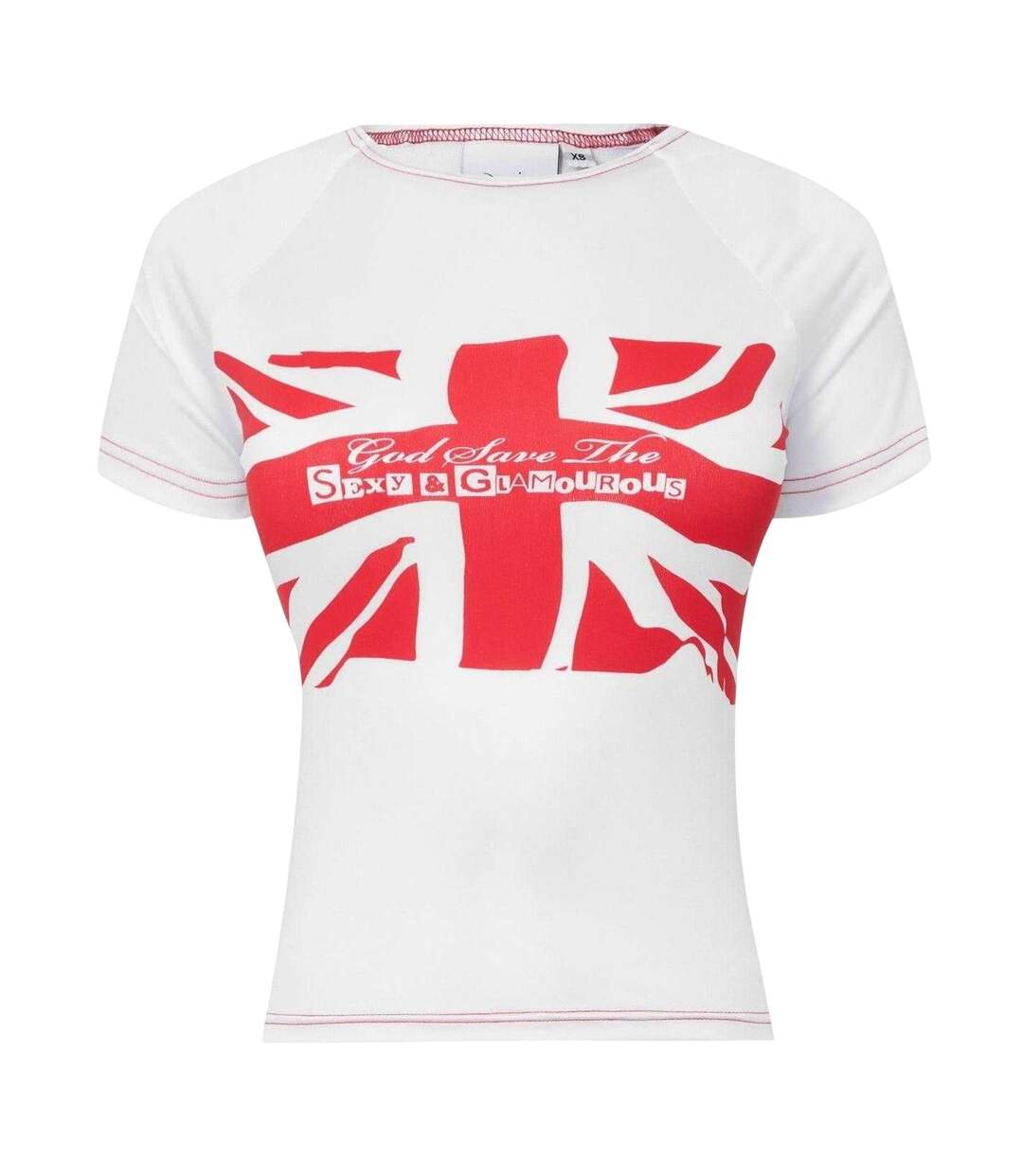 Womens/ladies Union Jack T-shirt White Sinead Gorey-2