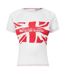 Womens/ladies Union Jack T-shirt White Sinead Gorey-2