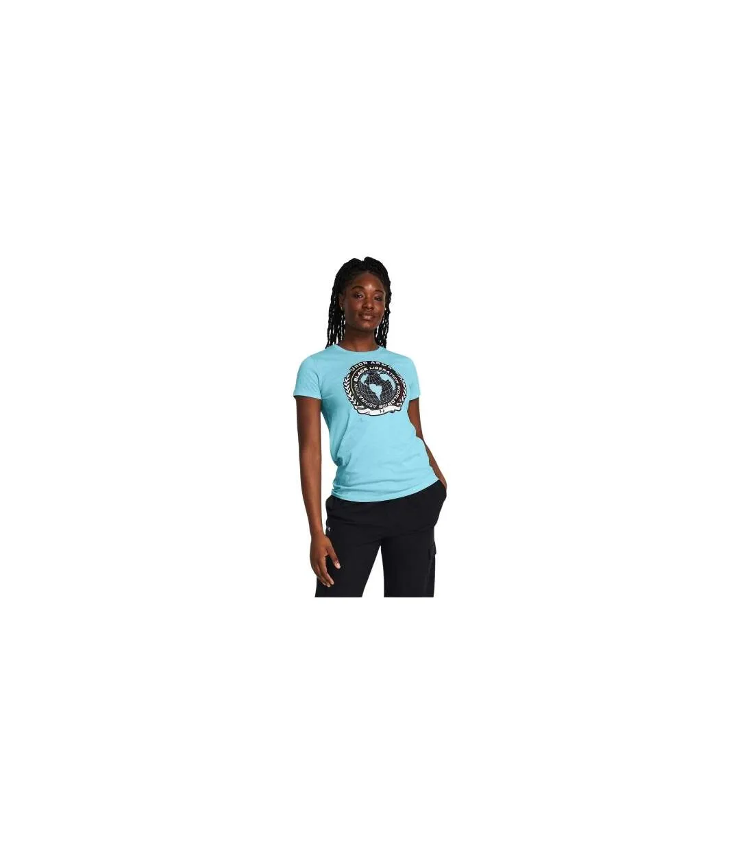 T-shirt Black History Month Femme Bleu Under Armour-1