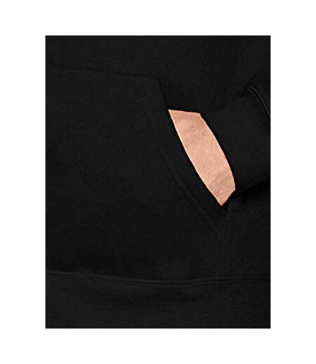 Sweatshirt À Capuche Et Fermeture Zippée Homme Noir Fruit Of The Loom
