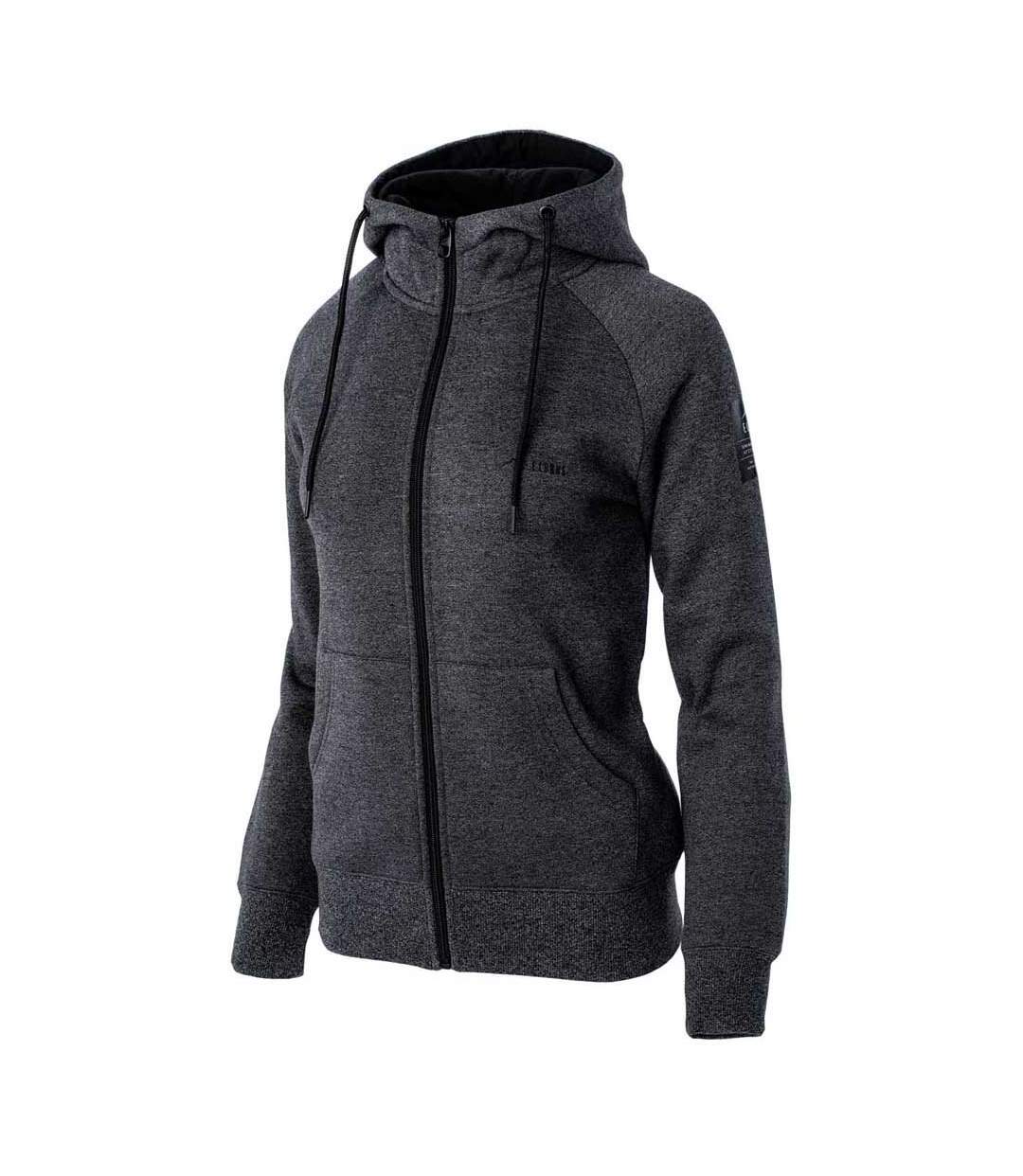 Veste à capuche chiano femme gris foncé chiné / noir Elbrus-3