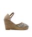 Sandales compensées bleu/fleurs femme beppi-2