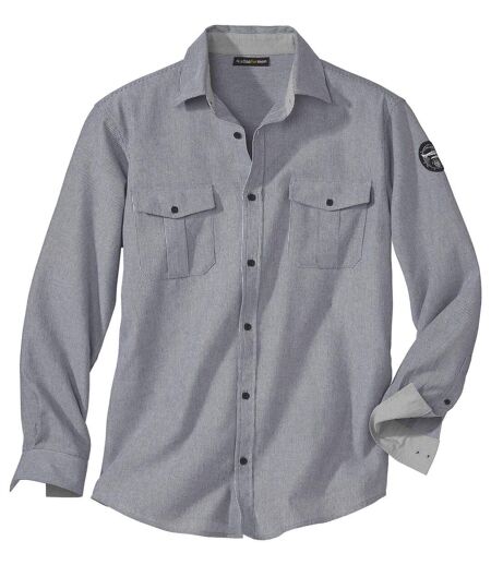 Men's Blue Striped Expedition Shirt
