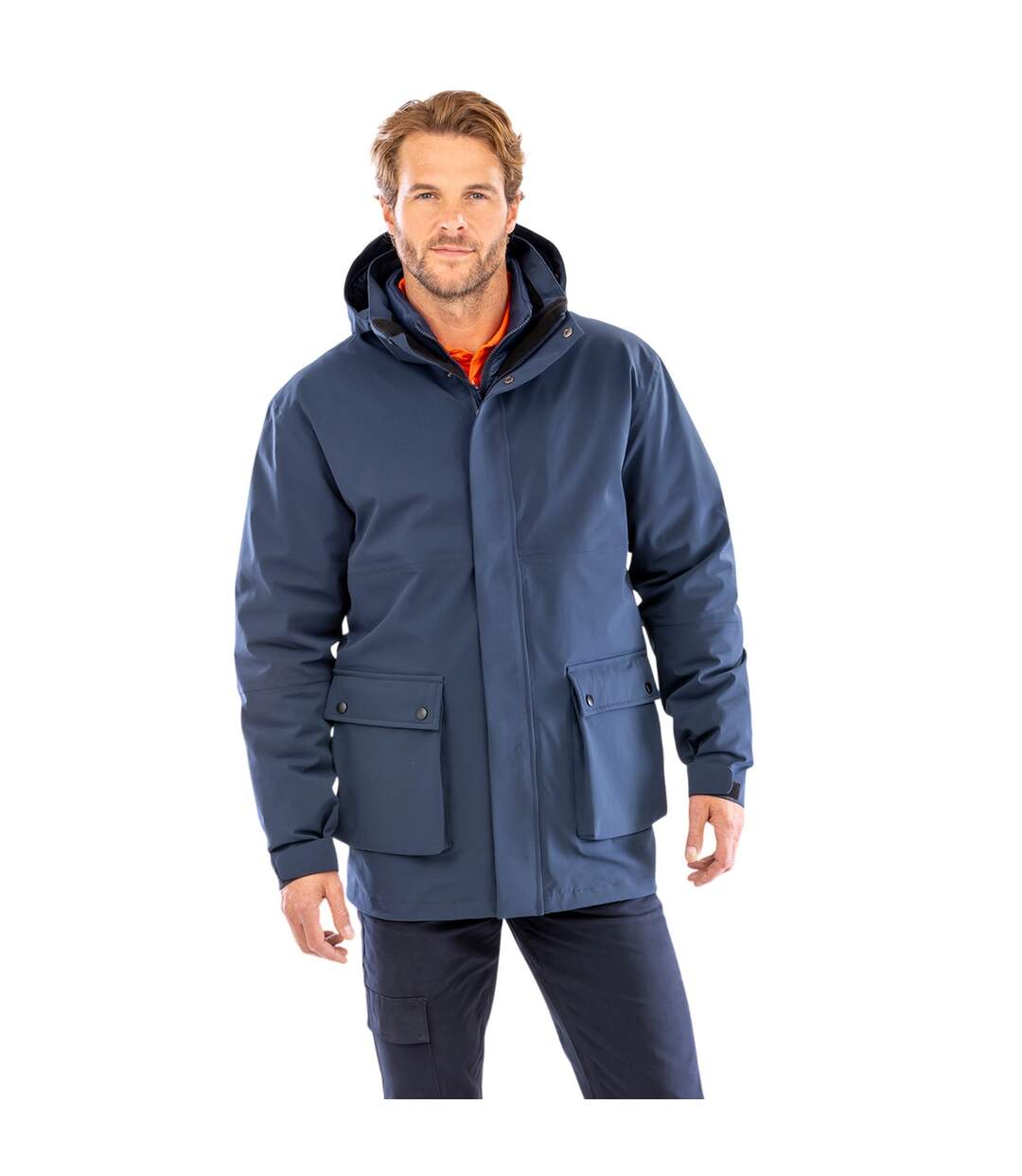Doudoune Matelassée Motif/style 3-en-1 Homme Bleu Marine Result Recycled-2