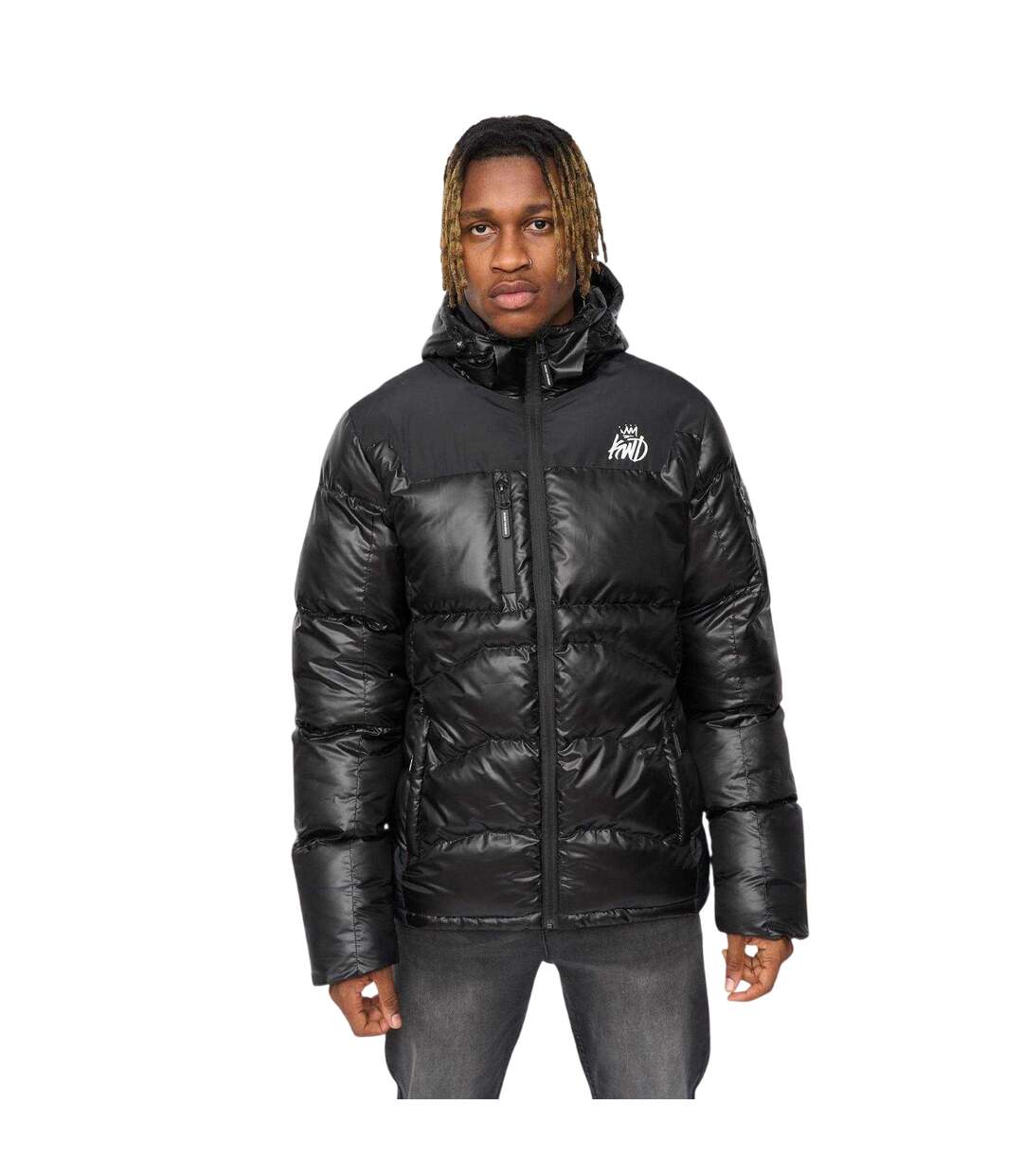 Mens Ascend Polyester Puffer Jacket Black Kings Will Dream-2
