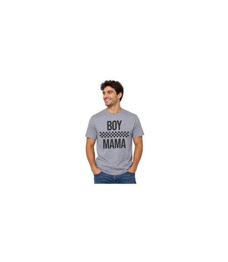 T-shirt Fête Des Mères Motif/style À Carreaux Femme Gris AWD