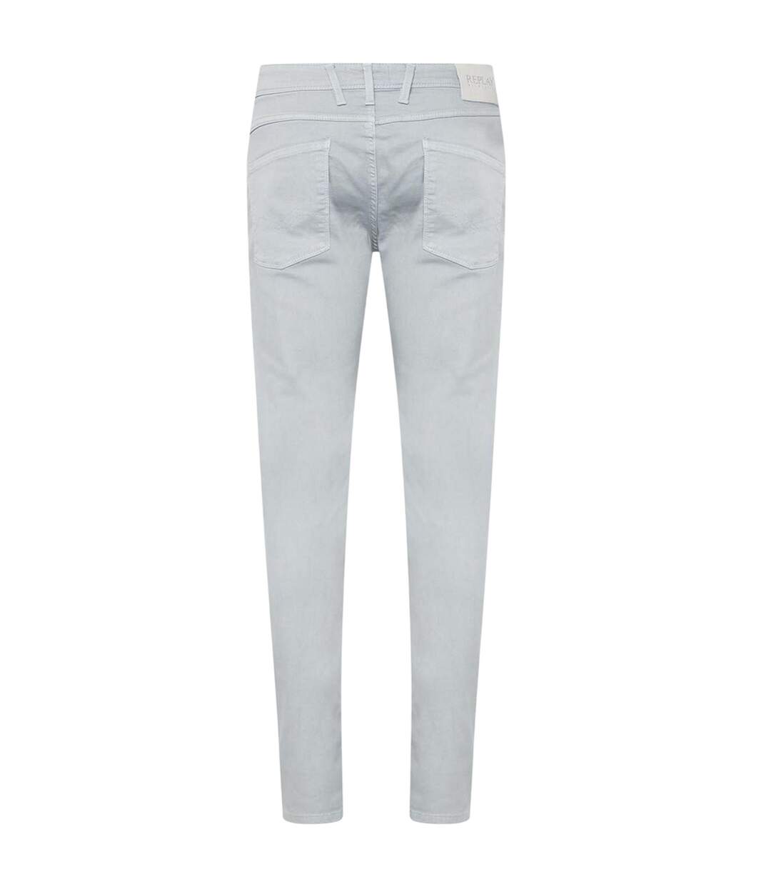 Mens Anbass Cotton Blend Plain Slim Jeans Light Blue Replay-2