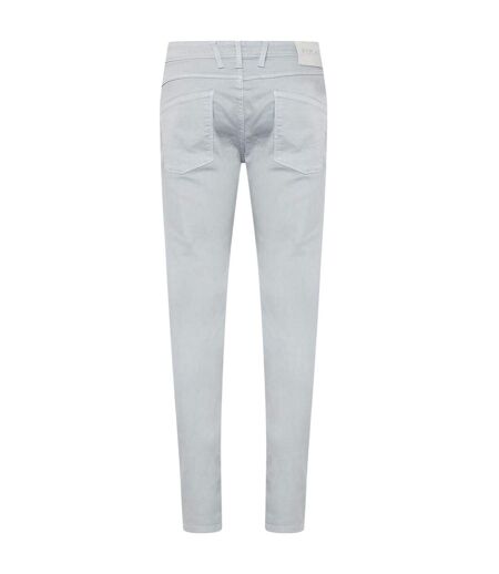 Mens Anbass Cotton Blend Plain Slim Jeans Light Blue Replay