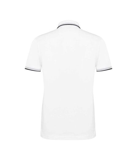 Polo Motif/style Rayure Contrastée Sur Bord Paddy Homme Blanc Boss
