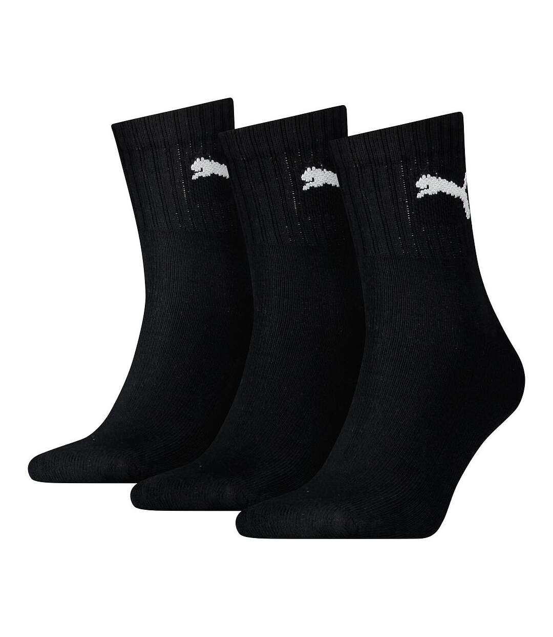 Puma Unisex Adult Crew Socks (Pack of 3) (Black) - UTRD256-2