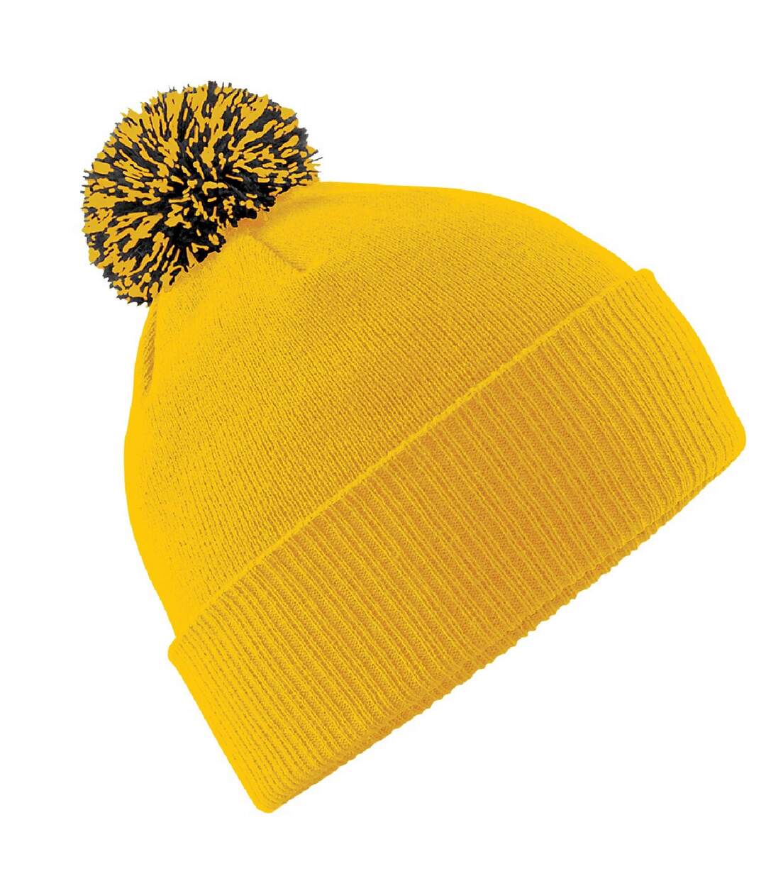 Adultes Bonnet Unisexe Snowstar Jaune Noir Beechfield-1