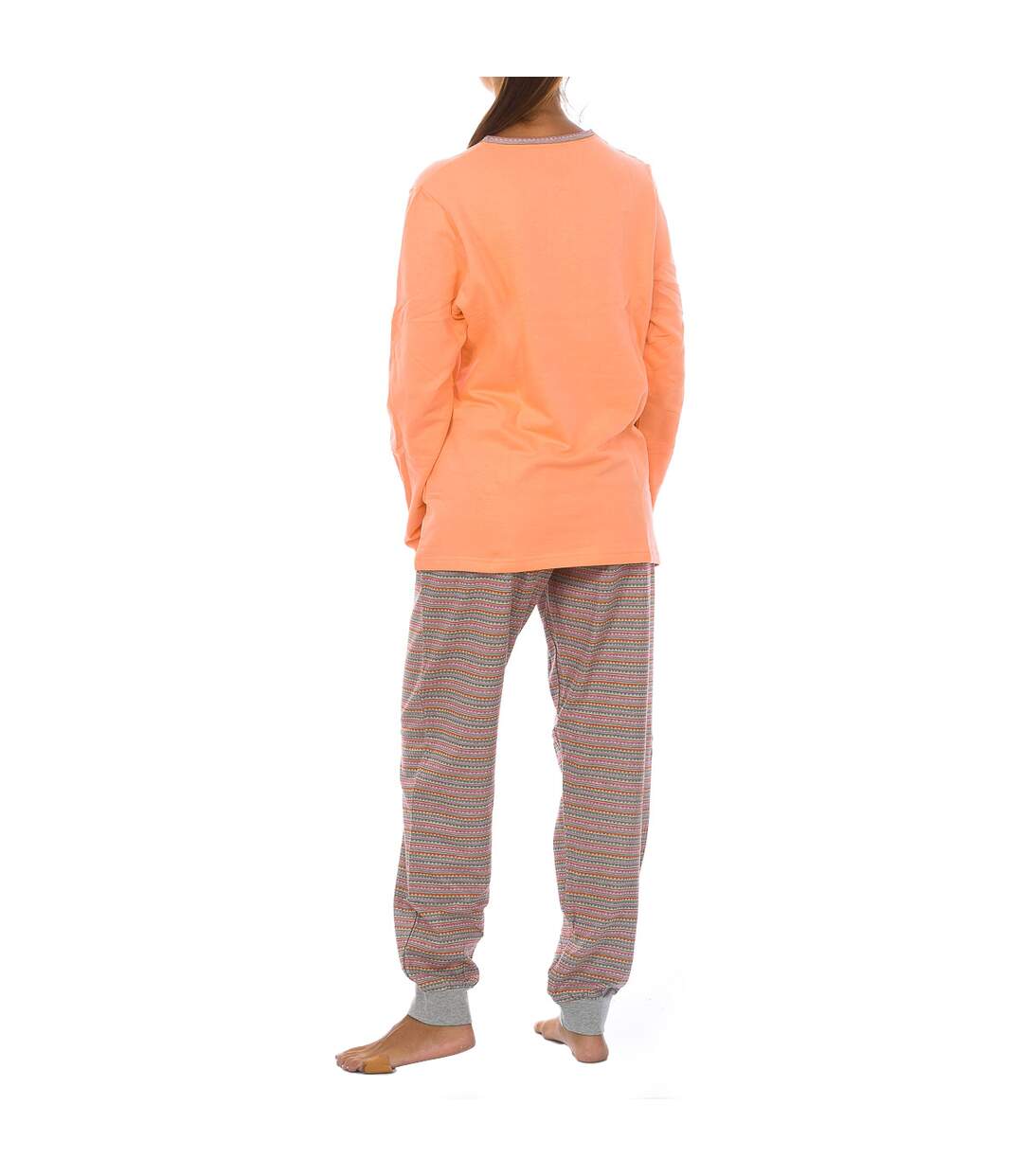 KLP2 Women's Long Sleeve Plush Winter Pajamas-3