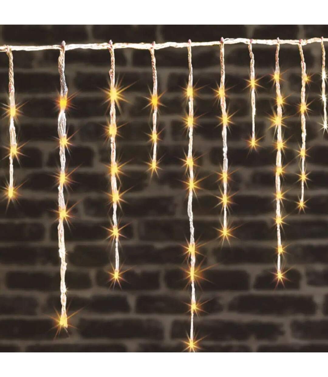Rideau Lumineux Led 80 Tombées 10m Blanc Chaud-1