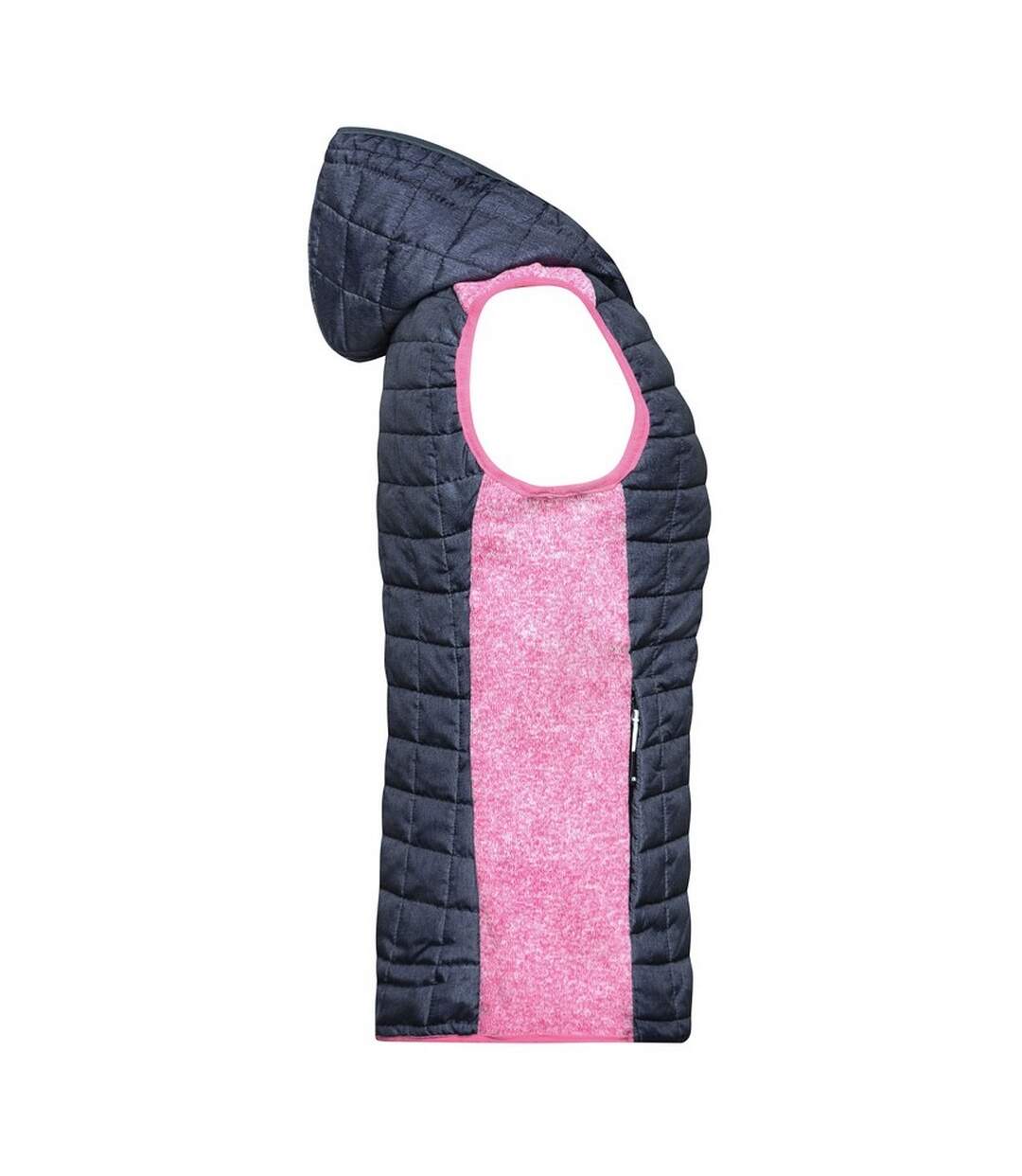 Veste Hybride Femme Rose Anthracite Chiné James And Nicholson-4