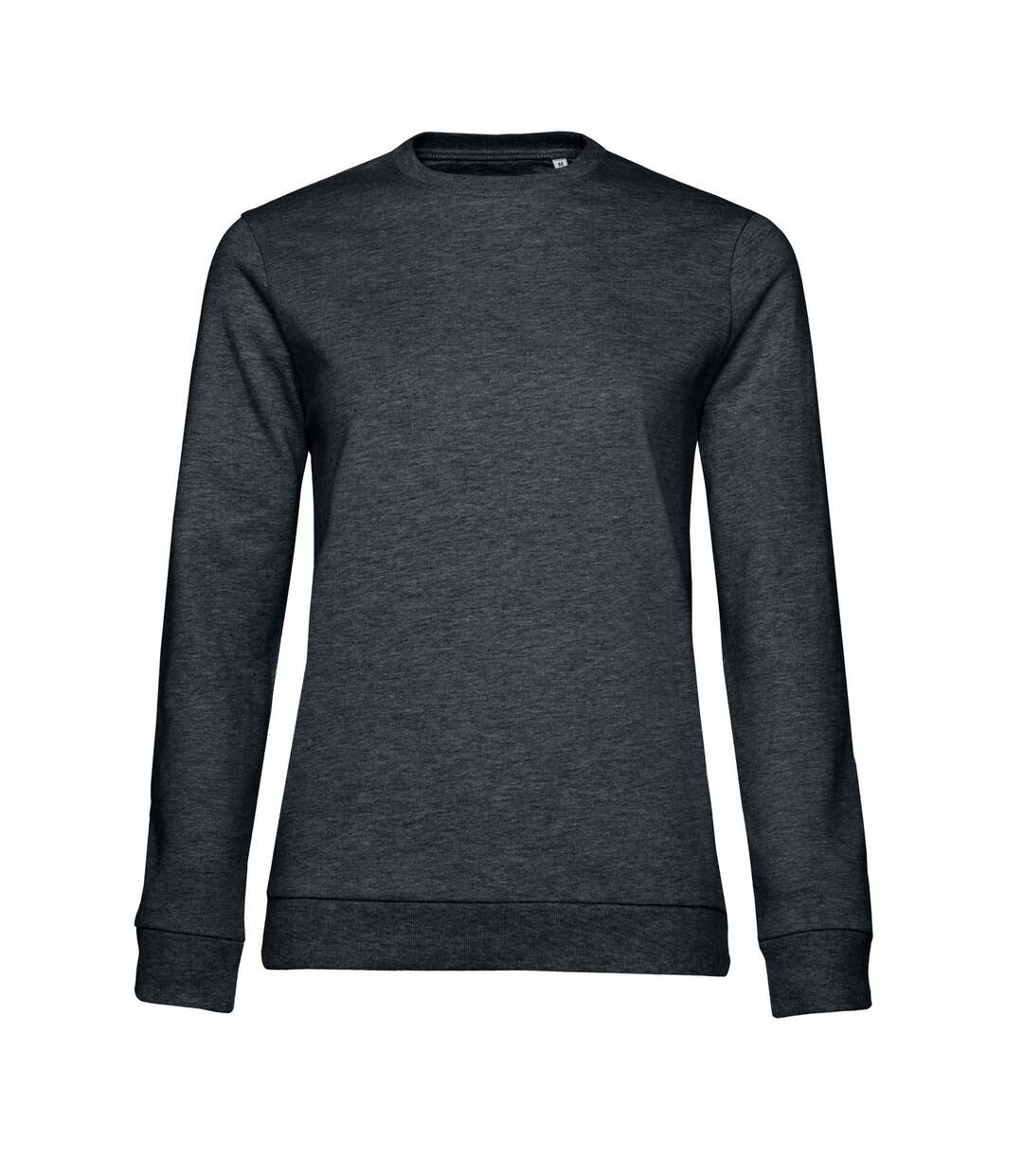 Sweat Manches Cousues Femme Anthracite Chiné B&C-1