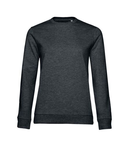 Sweat Manches Cousues Femme Anthracite Chiné B&C