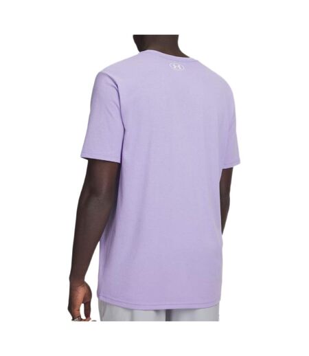 T-shirt violet homme under armour left chest