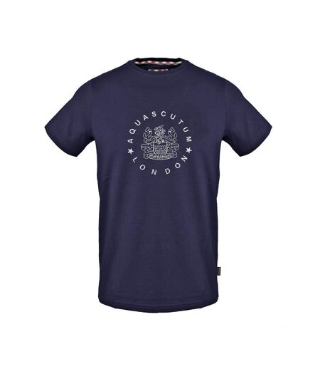 T-shirt Motif/style Logo Dans Cercle Homme Bleu Marine Aquascutum
