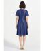 Robe cache-coeur courte brillante manches papillon-2