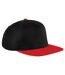 Beechfield - Lot de 2 casquettes à visière plate - Adulte (Noir/Rouge classique) - UTRW6745