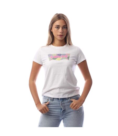 T-shirt Motif/style Patchwork Femme Blanc Vif Levis