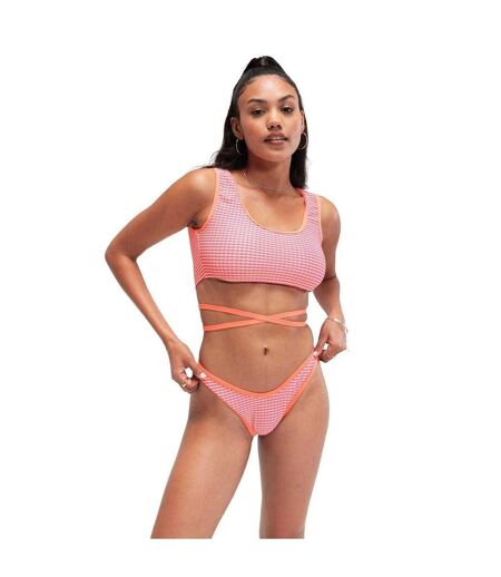 Haut De Maillot De Bain Motif/style Rayures Horizontales Femme Rose À Rayures Speedo