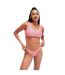 Haut De Maillot De Bain Motif/style Rayures Horizontales Femme Rose À Rayures Speedo-1