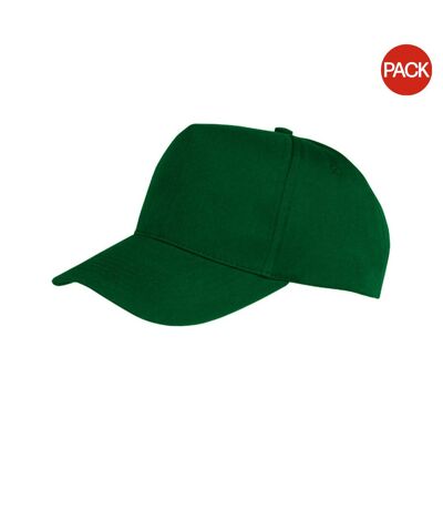 Lot de 2  casquettes boston adulte vert bouteille Result