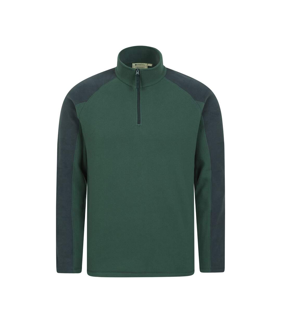 Mens ashbourne ii half zip fleece top khaki green Mountain Warehouse