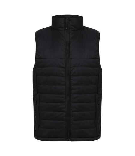 Henbury Unisex Adults Padded Vest (Black)