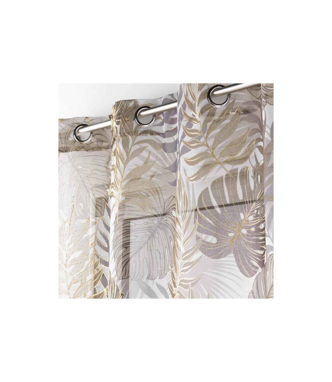 Rideau Voilage à Œillets Mogador 140x240cm Beige-2