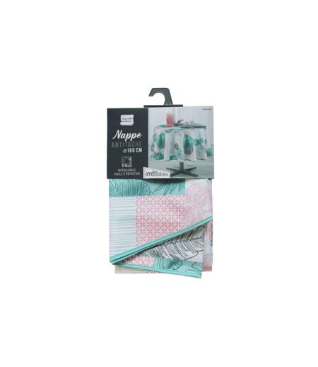 Nappe Antitache Ronde Peachy 180cm Bleu & Rose