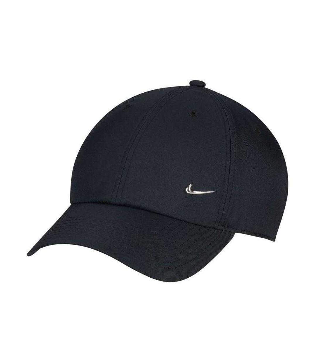 Casquette De Baseball Motif/style Swoosh Métallique Club Adulte Noir Nike-1